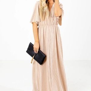 Bella Ella Clair de Lune Maxi Dress champagne